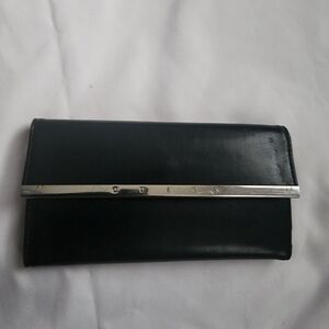 Guess Black Wallet with Silver Accent
